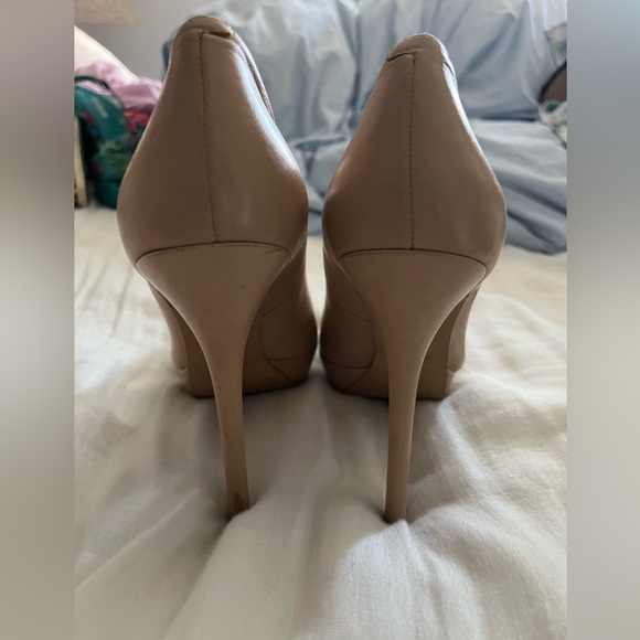 Vince Camuto | Niomi Pink Nude Round Toe Platform Stiletto Heels | Size 8 - Picture 2 of 7